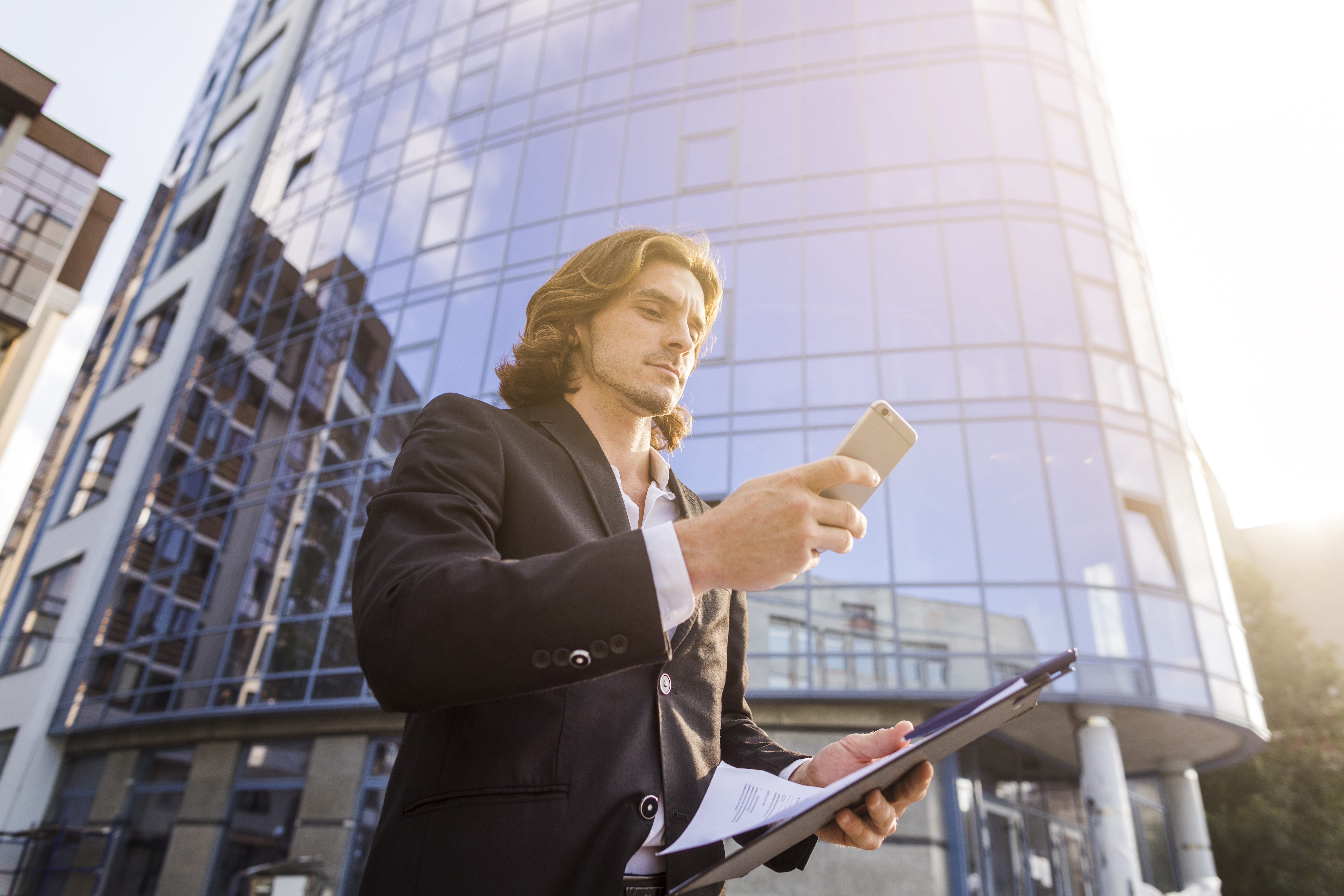 man-using-his-phone